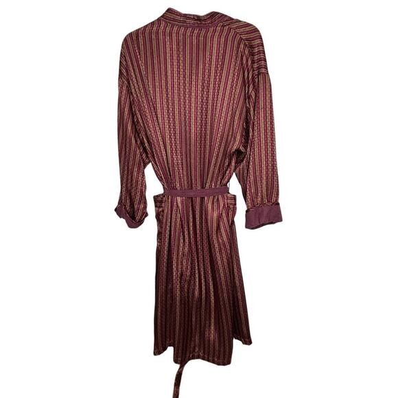 Victoria's Secret Gold Label Vintage Striped Belted Cozy Robe Size Medium/Large - Picture 2 of 13
